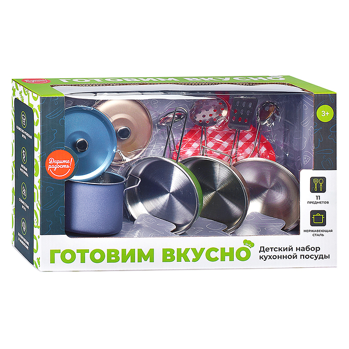 Набор посуды UT0119-3 "Готовим вкусно-2" 11 предметов, в коробке