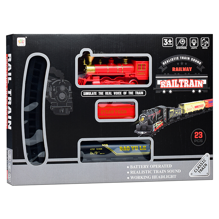 Железная дорога 1018-12A "Классический маршрут 3" (свет, звук) в коробке