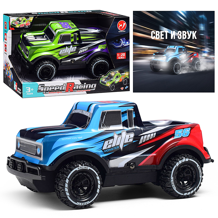 Машина YD080-1 "Вседорожник" 1:20, свет, звук, в коробке