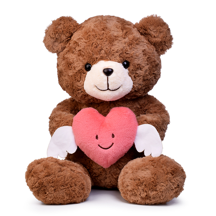 Мягкая игрушка M1703 "Медведь с крылатым сердцем" 50 см
