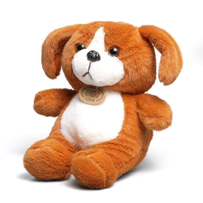 Мягкая игрушка M1670 "Собака Дружок" 25 см