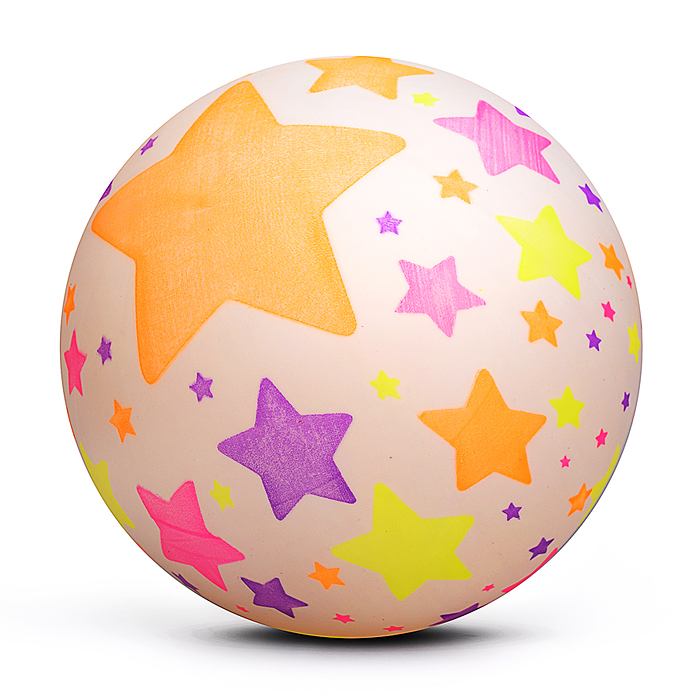 Мяч надувной детский PVC 00-8105 "Звёздный мяч" 22см 