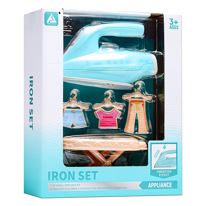 Бытовая техника HJ629 "Утюг с гладильной доской" в коробке (цвет голубой)