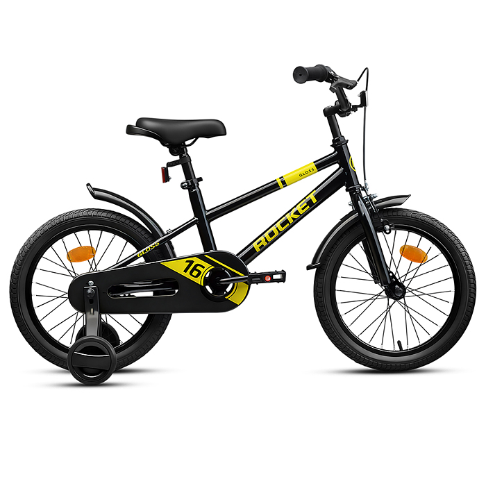 Велосипед 16" Rocket Gloss, цвет черный