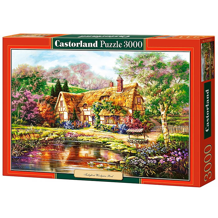 Пазлы 3000 "Сумерки у пруда"