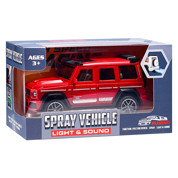 Машина YM-9927B "Джип" (свет, звук, спрей) в коробке