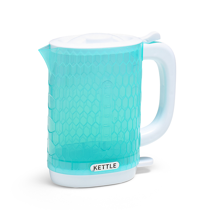 Бытовая техника HJ633 "Электрический чайник с кружками" в коробке ( цвет голубой)