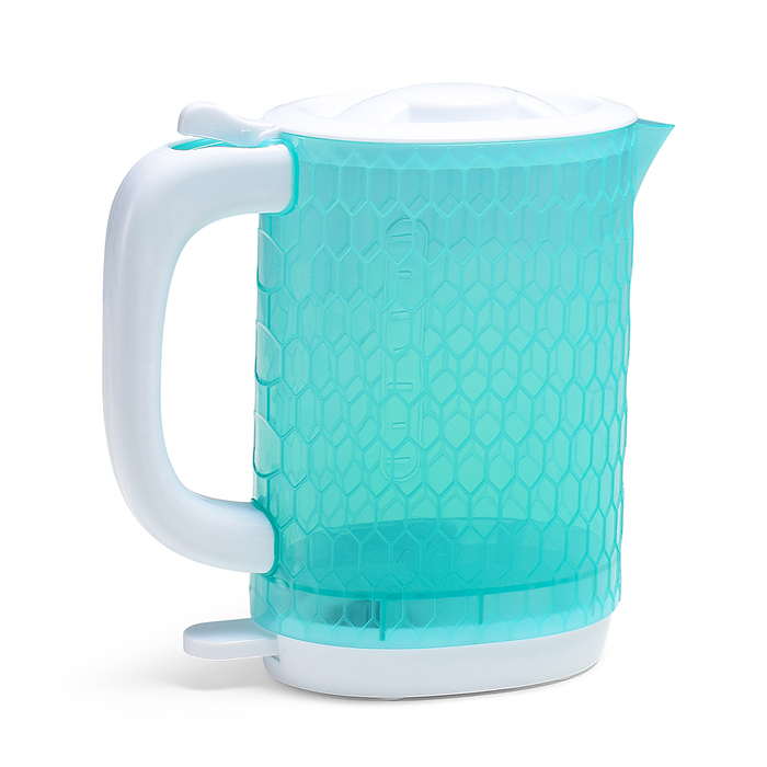 Бытовая техника HJ633 "Электрический чайник с кружками" в коробке ( цвет голубой)