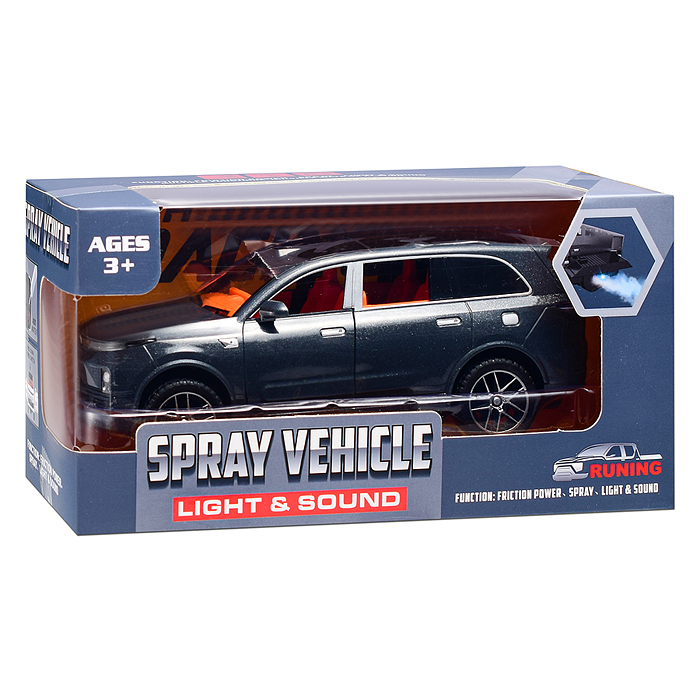 Машина YM-9928B "Мощный ход" (свет, звук) в коробке