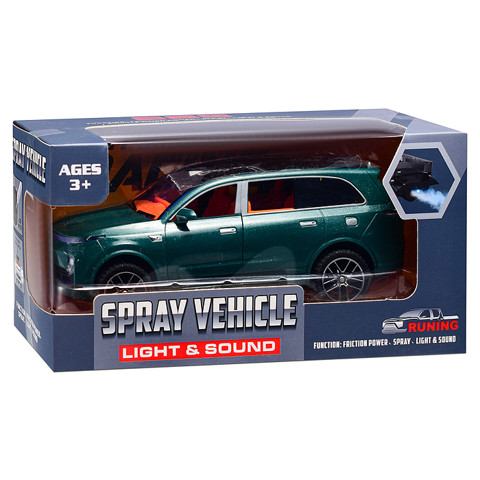 Машина YM-9928B "Мощный ход" (свет, звук) в коробке