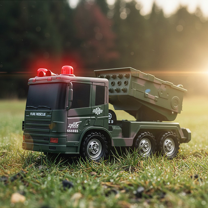 Машина 128A-43 "Военный самосвал" р/у, 27 MHz, в коробке