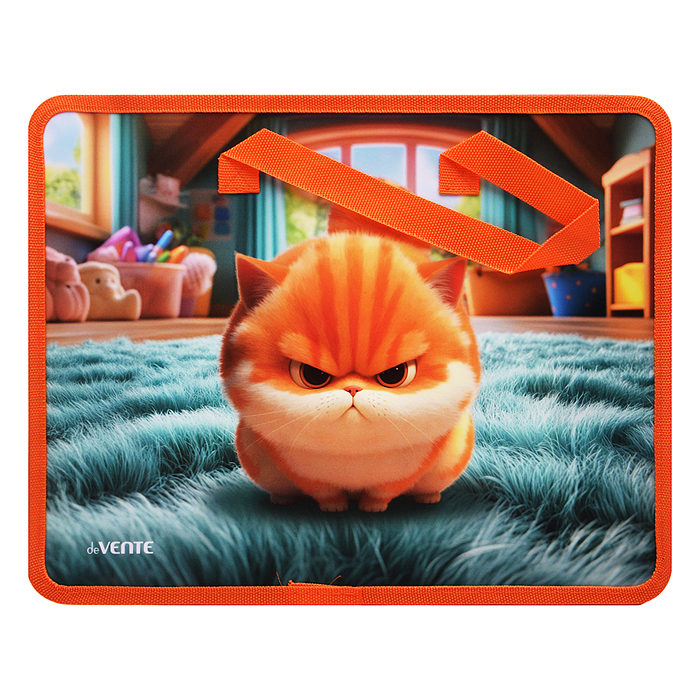 Папка для тетрадей, ИЗО и технологии "Angry Cat" A4 (33,5x26x10 см) с текстильным расширени