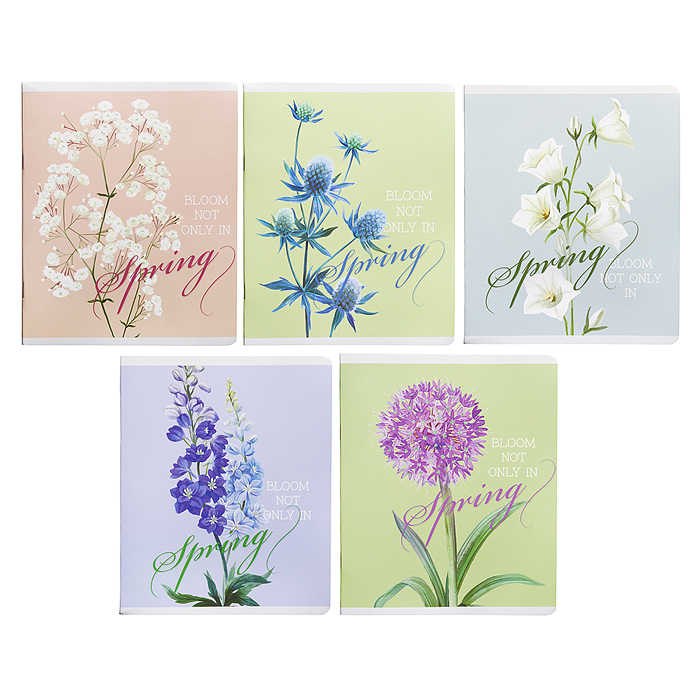 Тетрадь 48л. клетка "Spring" А5 скрепка