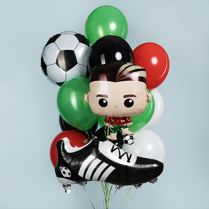 Шар (28''/71 см) Фигура, Спортивные кеды, Черный/Белый, 1 шт. в уп.