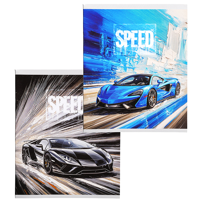Тетрадь 40л. клетка "Speed" А5 скрепка