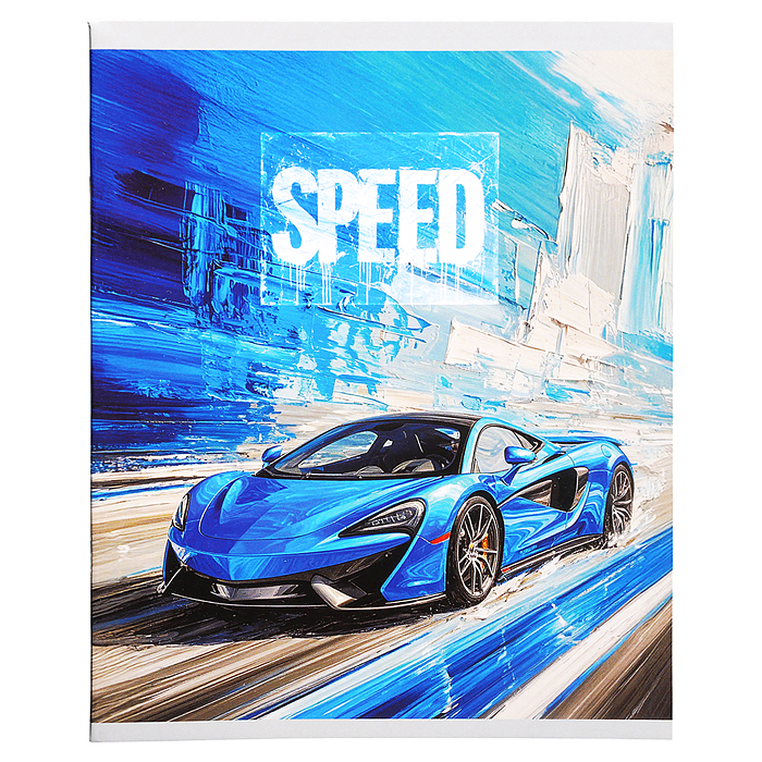 Тетрадь 40л. клетка "Speed" А5 скрепка