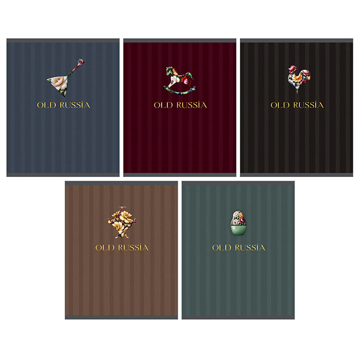 Тетрадь 48л. клетка "Old Russia" А5 скрепка