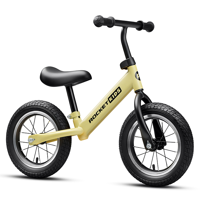 Беговел 12" Rocket, колеса надувные, цвет песочный.