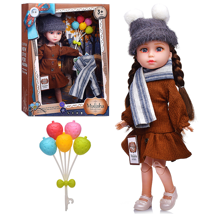 Кукла QJ190A "Уля" с воздушными шарами, в коробке