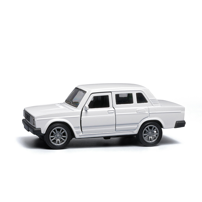 Белая инерционная машинка вид А die-cast , 1:32