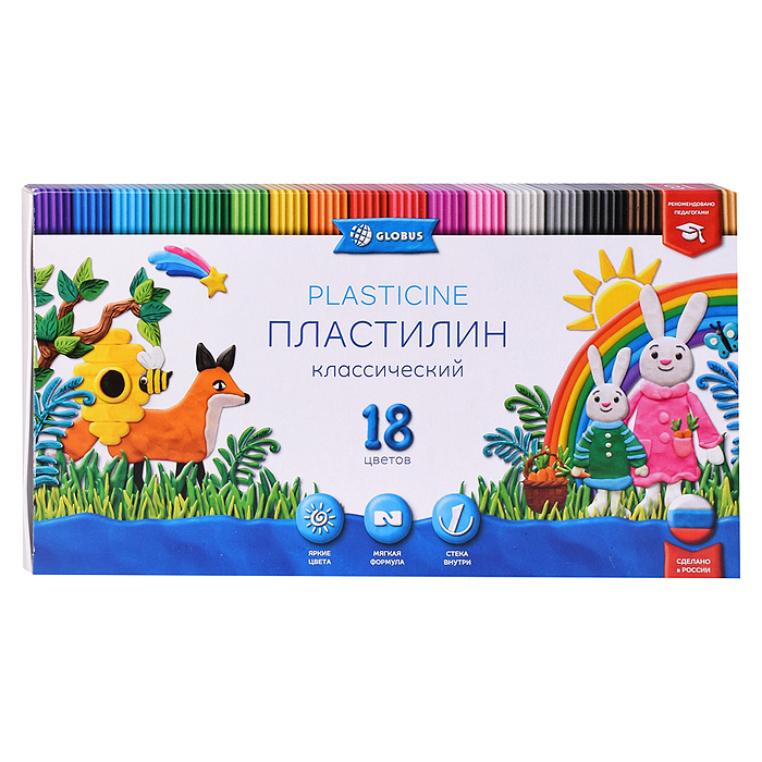 Пластилин классический 18 цв. 