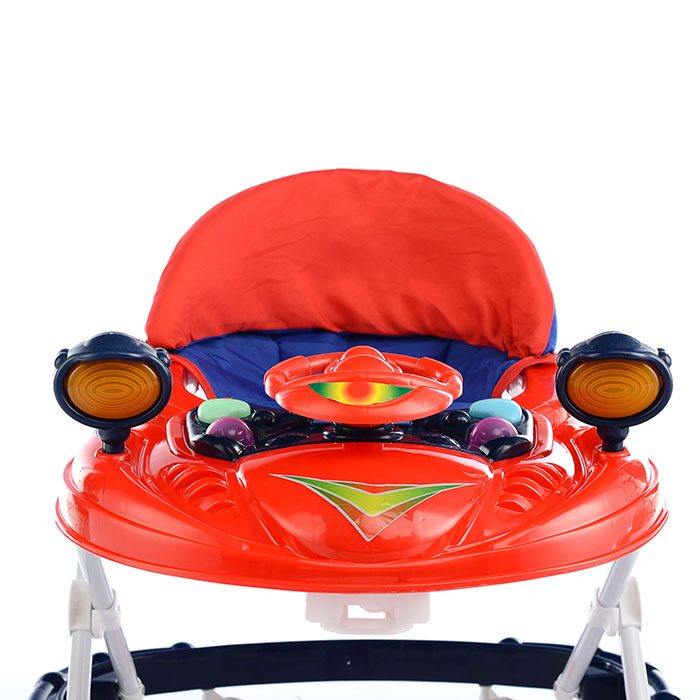 Ходунки 906-2-4 с рулем (свет,звук) синий-красный, в пакете