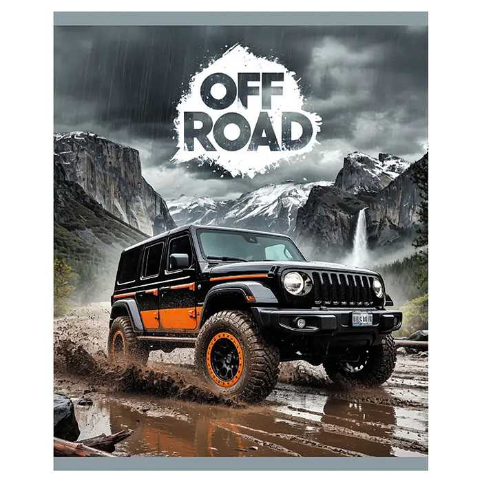 Тетрадь 48л. клетка "Off Road" А5 скрепка