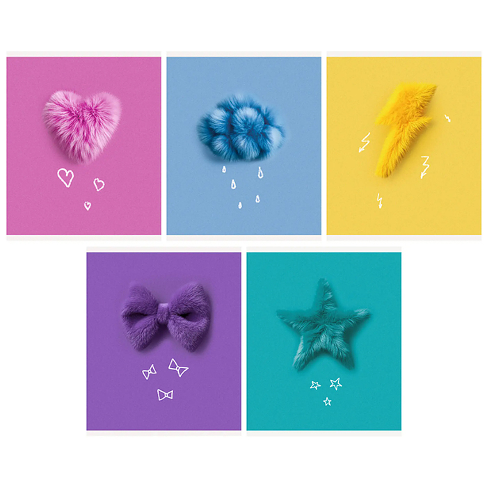 Тетрадь 96л. клетка "Fuzzy Dreams" А5 скрепка