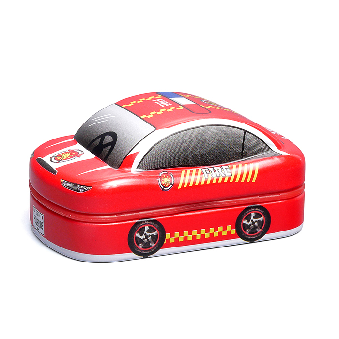 Точилка металлическая "Машинка" 2 отверстия для заточки, 4 дизайна, с контейнером для стружки