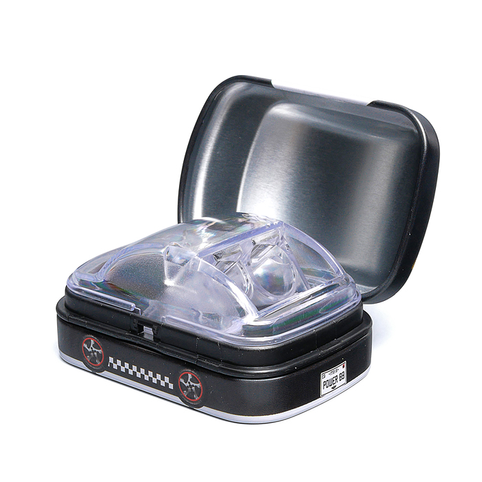 Точилка металлическая "Машинка" 2 отверстия для заточки, 4 дизайна, с контейнером для стружки