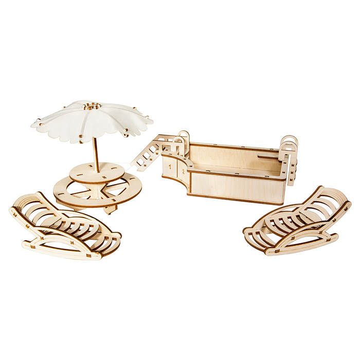 Набор для кукольного домика "Пляж"