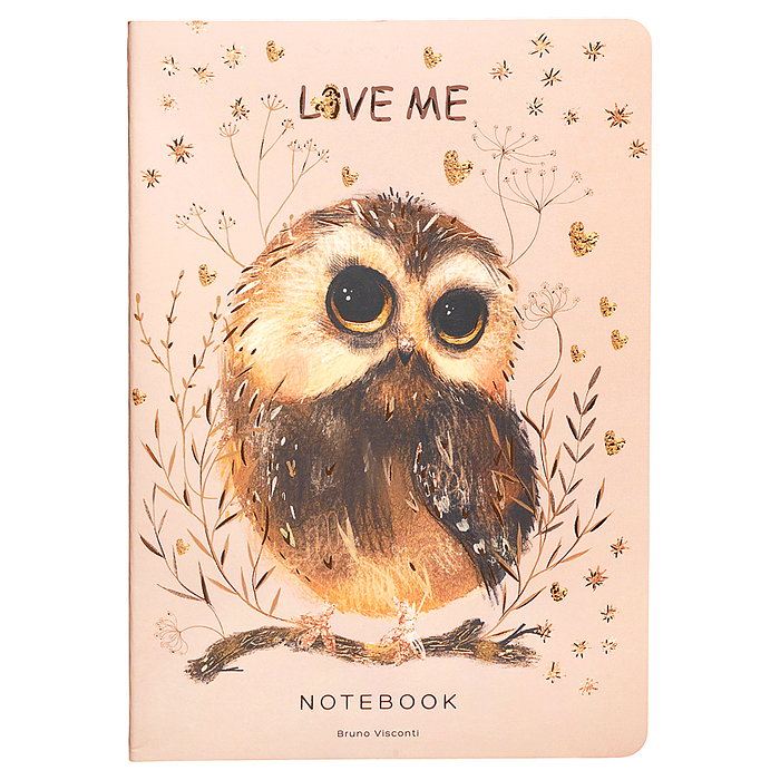 Тетрадь 40л. клетка "Love me. Совенок" А5
