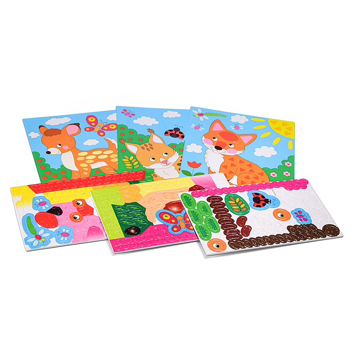 Разноцветная мозаика. Лисичка. Оленёнок. Рысёнок. 3 в 1