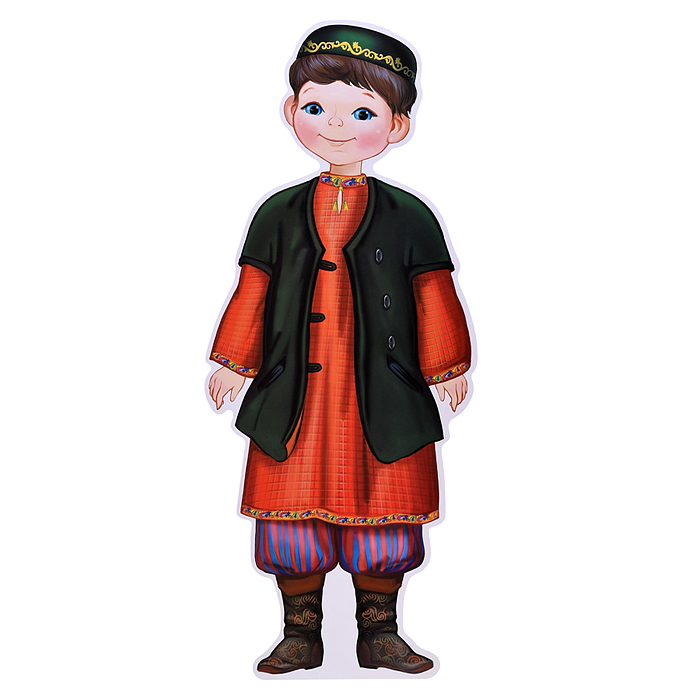 Плакат вырубной А3 в пакете. Мальчик в татарском костюме (двухсторонний)