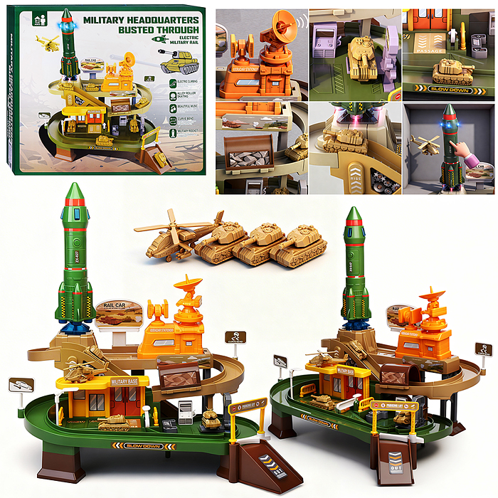 Парковка ZX-027A "Игровой паркинг" (свет, звук, 3 металл машины, самолет) в коробке