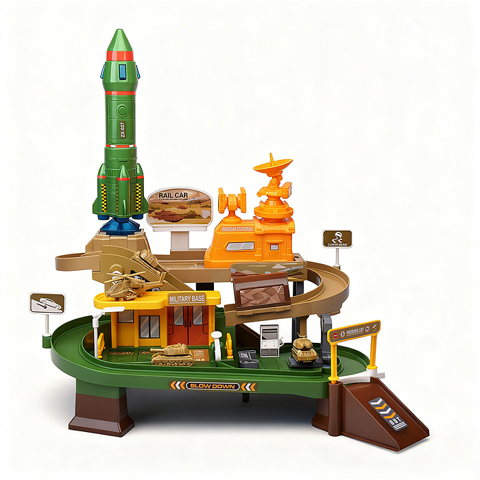 Парковка ZX-027A "Игровой паркинг" (свет, звук, 3 металл машины, самолет) в коробке