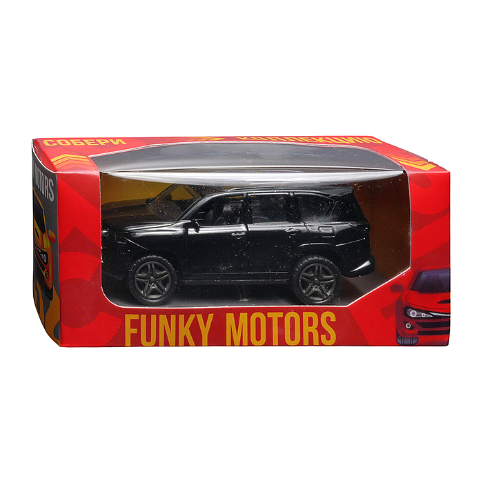 Чёрная инерционная машинка die-cast , 1:32, с люком