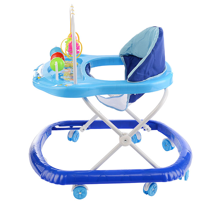 Ходунки 902-E-2 "Шарики" с подвесными игрушками (синий) в пакете