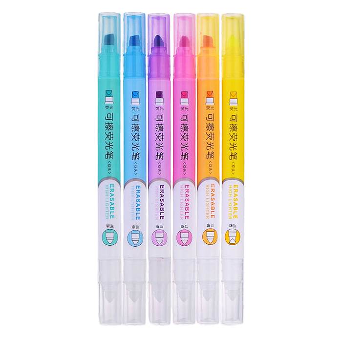 Набор маркеров-выделителей ПИШИ - СТИРАЙ  (6 цветов в наборе), жесткая упаковка с европодвесом 