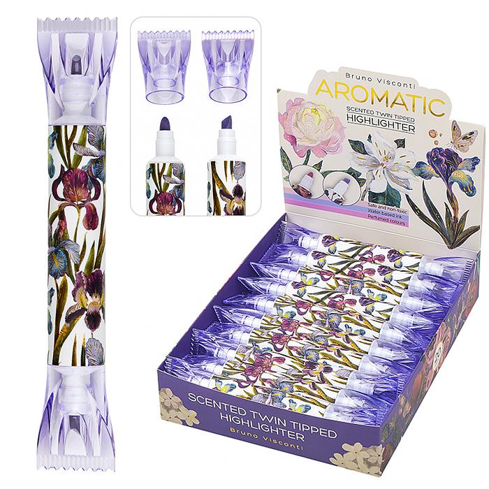 Текстовыделитель с запахом  "Flora. Ирисы" сиреневый