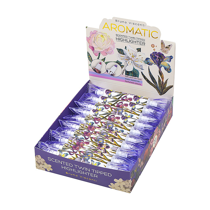 Текстовыделитель с запахом  "Flora. Ирисы" сиреневый