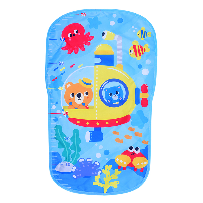 Коврик развивающий 368-82B "В подводной лодке" с ростомером, в коробке