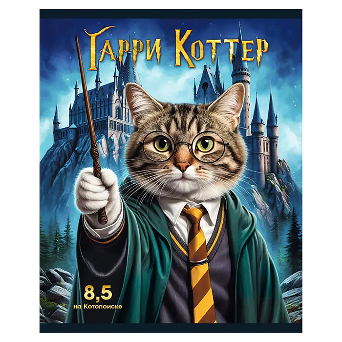 Тетрадь 48л. клетка "Кинокоты" А5 скрепка