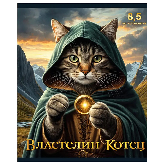 Тетрадь 48л. клетка "Кинокоты" А5 скрепка