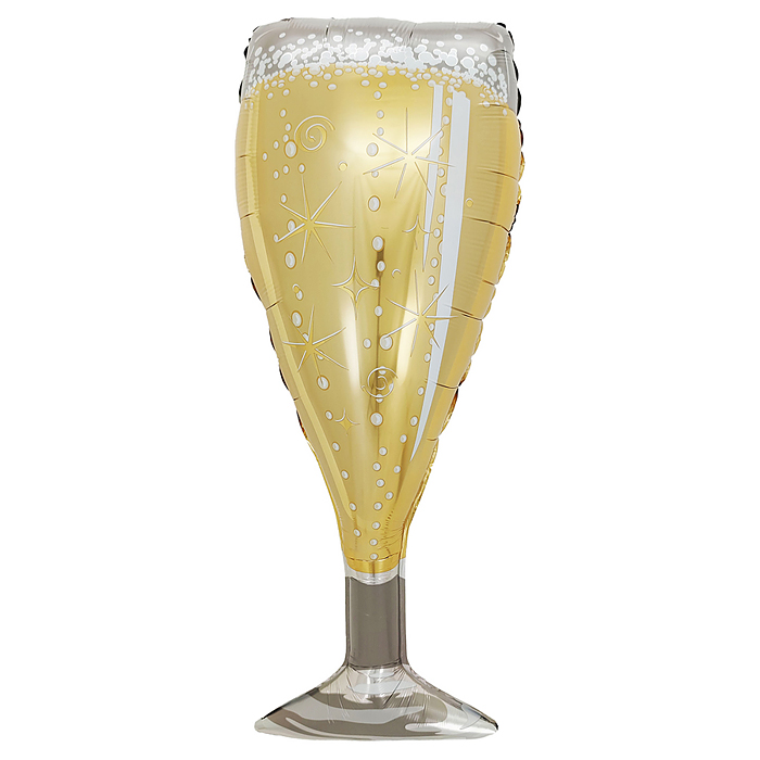 Шар (39''/99 см) Фигура, Бокал, Искрящееся Шампанское, 1 шт. в уп.