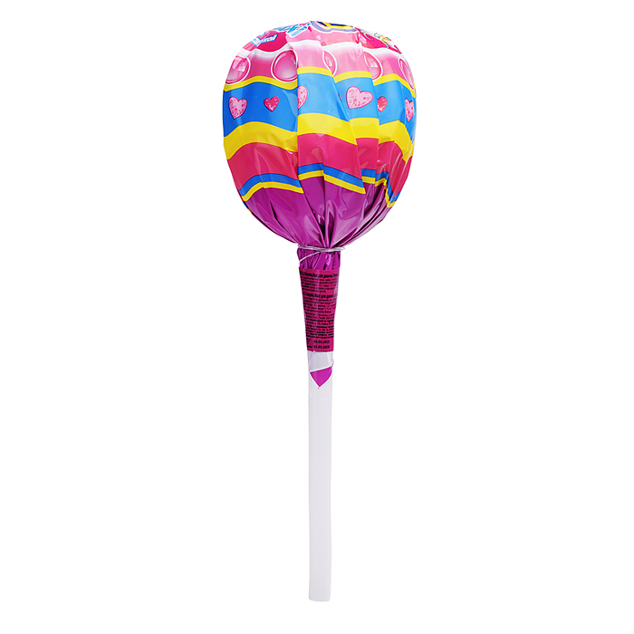 Лизунец MAXI. Карамель на палочке с жевательной резинкой и подарком в наборе (для девочек) 125гр*24ш