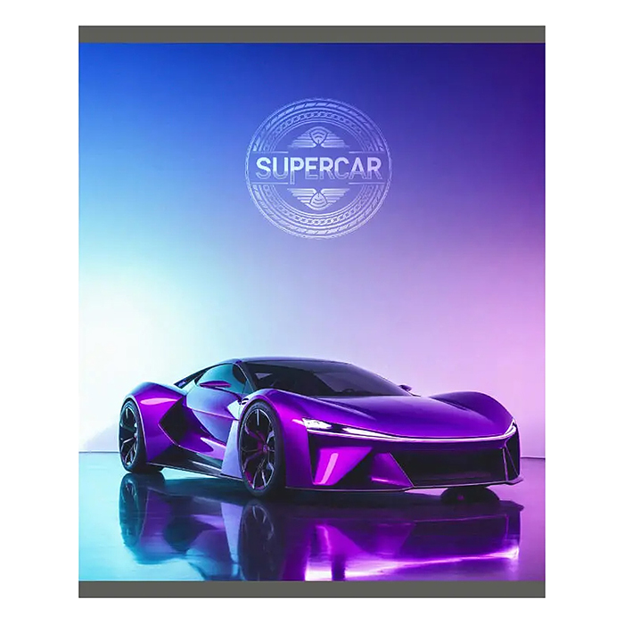 Тетрадь 48л. клетка "SuperCar" А5 скрепка