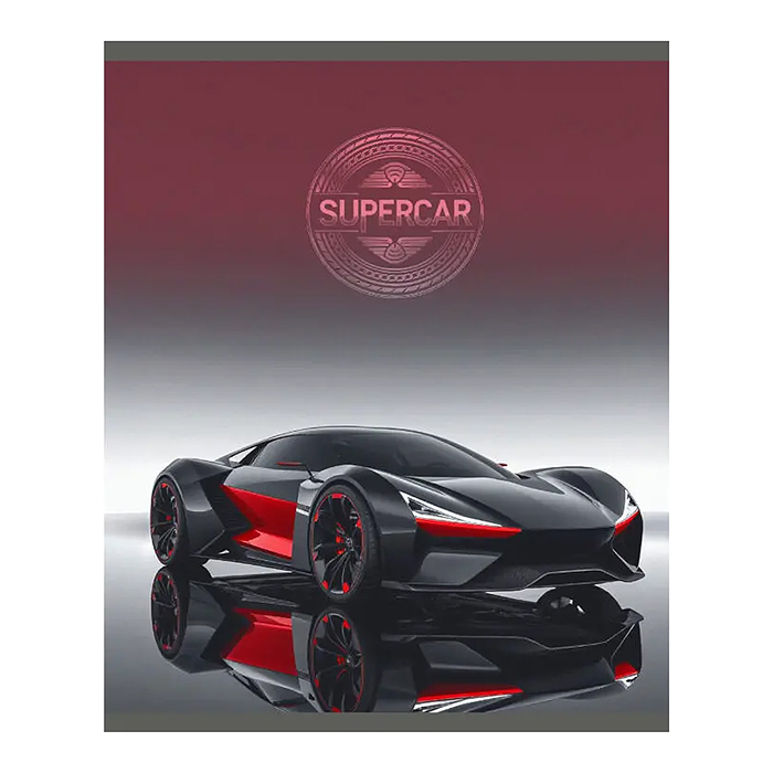 Тетрадь 48л. клетка "SuperCar" А5 скрепка
