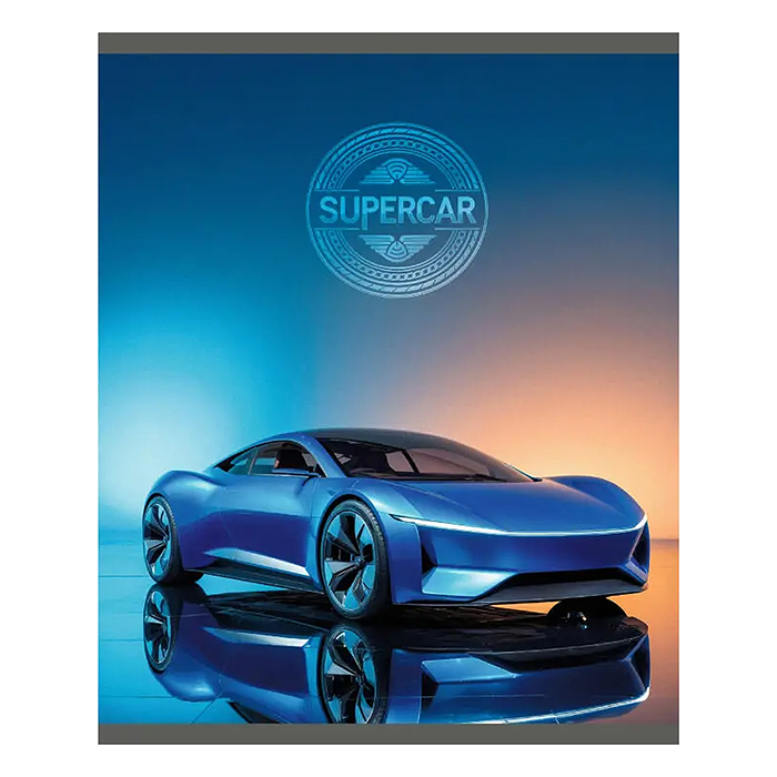Тетрадь 48л. клетка "SuperCar" А5 скрепка
