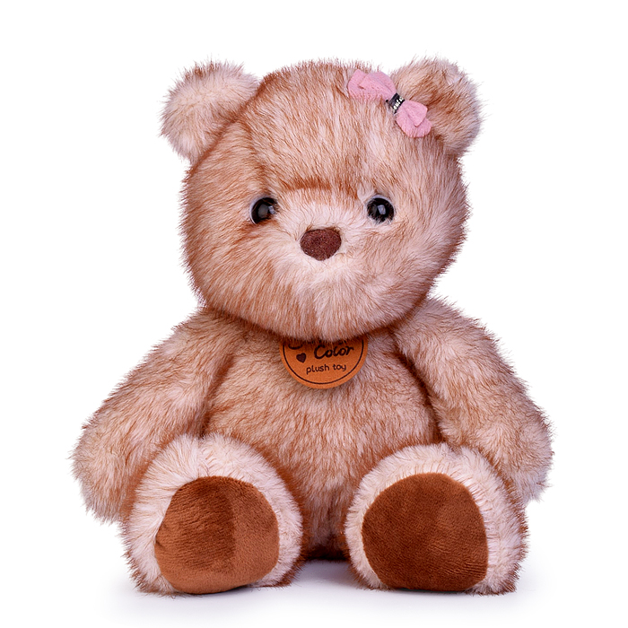 Мягкая игрушка M1721 "Медведь с заколочкой" 28 см